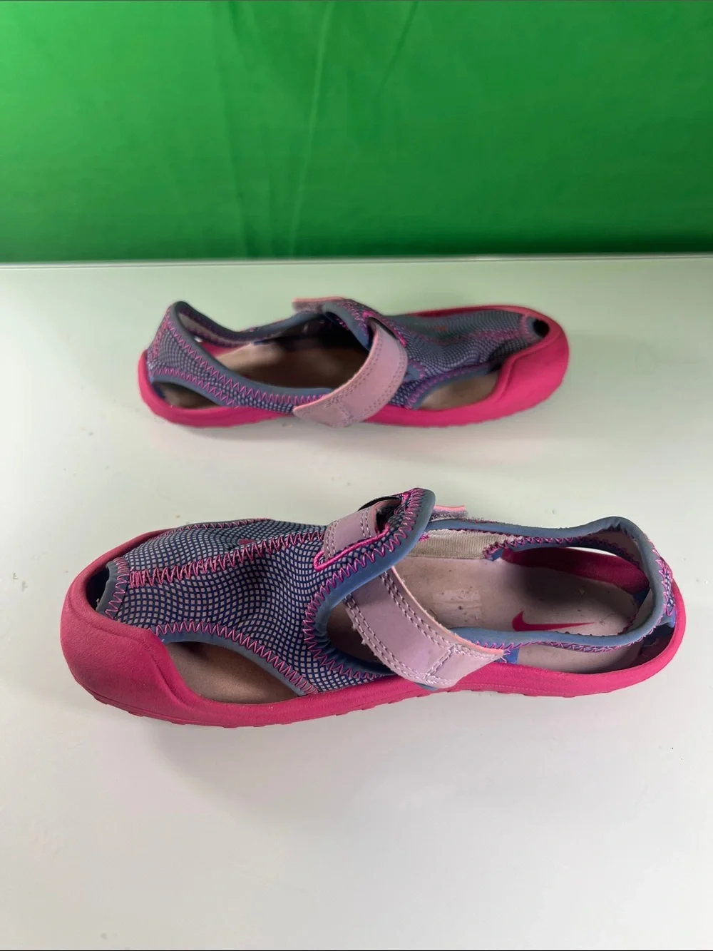 Nike Kids Pink and Purple Closed-Toe Sandals